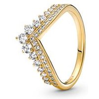 🦚 Damenring Prinzessin Wishbone mit Zirkonia, gold 🦚 Damenring Prinzessin Wishbone mit Zirkonia, gold