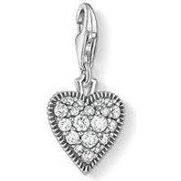 🦚 Charm Anhänger Vintage Herz aus 925er Silber Zirkonia 🦚 Charm Anhänger Vintage Herz aus 925er Silber Zirkonia