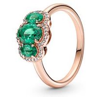 🦚 Damenring Three Stone Vintage, ROSE 🦚 Damenring Three Stone Vintage, ROSE