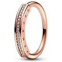 🦚 ID Ring für Damen mit Zirkonia, rosévergoldet 🦚 ID Ring für Damen mit Zirkonia, rosévergoldet