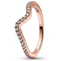 🦚 Rosévergoldeter Damenring Welle mit Zirkonia 🦚 Rosévergoldeter Damenring Welle mit Zirkonia
