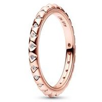 🦚 Damen Pyramiden Ring mit Zirkonia, ME, IP Rosé 🦚 Damen Pyramiden Ring mit Zirkonia, ME, IP Rosé