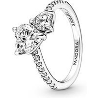 🦚 Damenring Doppeltes Herz aus 925er Silber mit Zirkonia 🦚 Damenring Doppeltes Herz aus 925er Silber mit Zirkonia