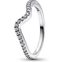 🦚 Funkelnde Welle Ring aus 925er Silber mit Zirkonia 🦚 Funkelnde Welle Ring aus 925er Silber mit Zirkonia