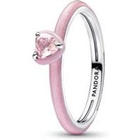 🦚 Chakra Herzring für Damen aus 925er Silber, Emaille, ME 🦚 Chakra Herzring für Damen aus 925er Silber, Emaille, ME