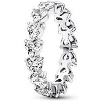 🦚 Eternity Herzring aus 925er Silber, Zirkonia, Timeless 🦚 Eternity Herzring aus 925er Silber, Zirkonia, Timeless