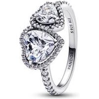 🦚 Herzring für Damen, Sterlingsilber, Zirkonia, Timeless 🦚 Herzring für Damen, Sterlingsilber, Zirkonia, Timeless