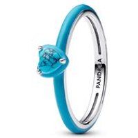 🦚 Damenring Herz aus 925er Silber, türkise Emaille, ME 🦚 Damenring Herz aus 925er Silber, türkise Emaille, ME