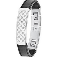 🦚 Armband für Herren aus Leder und Edelstahl, gravierbar 🦚 Armband für Herren aus Leder und Edelstahl, gravierbar