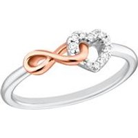 🦚 Ring für Damen aus 925er Silber mit Herz, Infinity 🦚 Ring für Damen aus 925er Silber mit Herz, Infinity