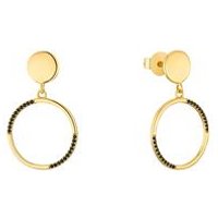 🦚 Ohrstecker Kreis aus 925er Silber mit Zirkonia, IP Gold 🦚 Ohrstecker Kreis aus 925er Silber mit Zirkonia, IP Gold