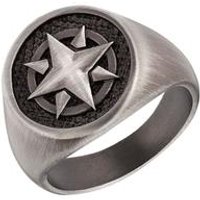 🦚 Kompass Ring für Herren aus Edelstahl, IP Gun 🦚 Kompass Ring für Herren aus Edelstahl, IP Gun