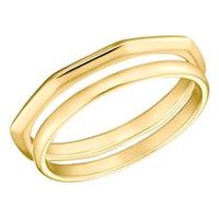 🦚 Gravierbares Ringset für Damen, 925er Silber, IP Gold 🦚 Gravierbares Ringset für Damen, 925er Silber, IP Gold