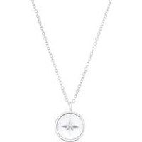 🦚 Damenkette Polarstern aus 925er Silber, Emaille 🦚 Damenkette Polarstern aus 925er Silber, Emaille