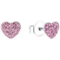 🦚 Ohrstecker Mädchen Herz aus 925er Silber, rhodiniert 🦚 Ohrstecker Mädchen Herz aus 925er Silber, rhodiniert