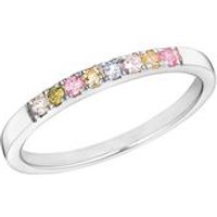 🦚 Damenring aus Sterlingsilber, Zirkonia, pastellfarben 🦚 Damenring aus Sterlingsilber, Zirkonia, pastellfarben