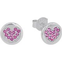 🦚 Mädchen Ohrstecker mit Herz aus 925er Silber, Zirkonia 🦚 Mädchen Ohrstecker mit Herz aus 925er Silber, Zirkonia