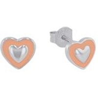 🦚 Herzohrstecker für Mädchen aus 925er Silber, Emaille 🦚 Herzohrstecker für Mädchen aus 925er Silber, Emaille
