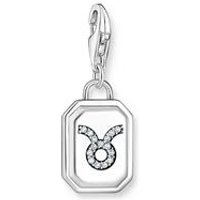 🦚 Charm-Anhänger Stier aus 925er Silber mit Zirkonia 🦚 Charm-Anhänger Stier aus 925er Silber mit Zirkonia