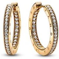 🦚 Creolen für Damen Signature, Zirkoniasteine, vergoldet 🦚 Creolen für Damen Signature, Zirkoniasteine, vergoldet