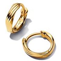 🦚 Huggie Ohrringe für Damen Essence, vergoldet 🦚 Huggie Ohrringe für Damen Essence, vergoldet