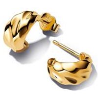 🦚 Steckcreolen für Damen Wellendesign, vergoldet, Essence 🦚 Steckcreolen für Damen Wellendesign, vergoldet, Essence