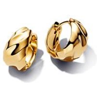 🦚 Wellenförmige Damen Creolen Essence, IP Gold 🦚 Wellenförmige Damen Creolen Essence, IP Gold