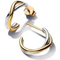 🦚 Essence Steckcreolen für Damen, IP Gold, 925er Silber 🦚 Essence Steckcreolen für Damen, IP Gold, 925er Silber