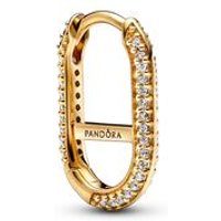 🦚 ME Link Ohrring für Damen mit Zirkonia, gold 🦚 ME Link Ohrring für Damen mit Zirkonia, gold