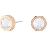 🦚 Damenohrstecker aus Edelstahl mit Perlmutt, IP Rosé 🦚 Damenohrstecker aus Edelstahl mit Perlmutt, IP Rosé