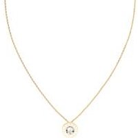 🦚 Gravurkette mit Kristall, Emaille, Edelstahl, IP Gold 🦚 Gravurkette mit Kristall, Emaille, Edelstahl, IP Gold