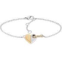 🦚 Damen Gravurarmband mit Herz aus Edelstahl, bicolor 🦚 Damen Gravurarmband mit Herz aus Edelstahl, bicolor