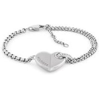 🦚 Gravierbares Damen Herzarmband, Kristalle, Edelstahl 🦚 Gravierbares Damen Herzarmband, Kristalle, Edelstahl