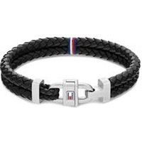 🦚 Herrenarmband aus schwarzem Leder und Edelstahl 🦚 Herrenarmband aus schwarzem Leder und Edelstahl