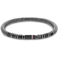 🦚 Metallic Beads Herrenarmband aus Edelstahl, schwarz 🦚 Metallic Beads Herrenarmband aus Edelstahl, schwarz