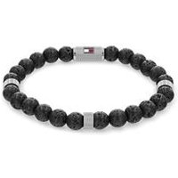 🦚 Herrenarmband aus Edelstahl und Lavastein 🦚 Herrenarmband aus Edelstahl und Lavastein