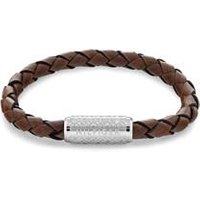 🦚 Armband für Herren aus hellbraunem Leder und Edelstahl 🦚 Armband für Herren aus hellbraunem Leder und Edelstahl