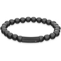 🦚 Herrenarmband mit Onyx, Kautschuk, Edelstahl, IP Black 🦚 Herrenarmband mit Onyx, Kautschuk, Edelstahl, IP Black