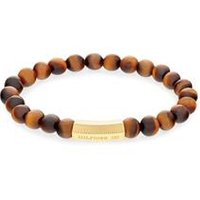 🦚 Armband mit Tigerauge, Kautschuk, Edelstahl, IP Gold 🦚 Armband mit Tigerauge, Kautschuk, Edelstahl, IP Gold