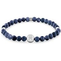 🦚 Herrenarmband mit Sodalithen, blau, Edelstahl 🦚 Herrenarmband mit Sodalithen, blau, Edelstahl