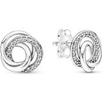 🦚 Verschlungene Kreisohrstecker, 925er Silber, Zirkonia 🦚 Verschlungene Kreisohrstecker, 925er Silber, Zirkonia