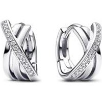 🦚 Damen Signature Creolen aus Sterlingsilber mit Zirkonia 🦚 Damen Signature Creolen aus Sterlingsilber mit Zirkonia