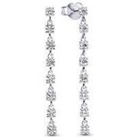 🦚 Hängende Ohrstecker für Damen, 925er Silber, Zirkonia 🦚 Hängende Ohrstecker für Damen, 925er Silber, Zirkonia