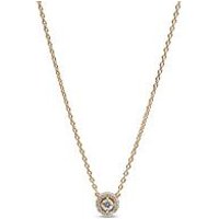 🦚 Halo-Kette für Damen mit Zirkonia, vergoldet, Timeless 🦚 Halo-Kette für Damen mit Zirkonia, vergoldet, Timeless