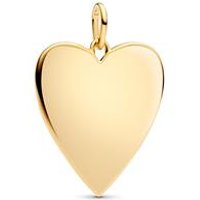 🦚 Gravierbarer Herzanhänger für Damen, vergoldet 🦚 Gravierbarer Herzanhänger für Damen, vergoldet