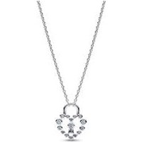 🦚 Damenkette Herzschloss, 925er Silber, Zirkonia, Moments 🦚 Damenkette Herzschloss, 925er Silber, Zirkonia, Moments