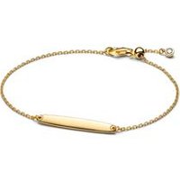 🦚 ID-Gravurarmband für Damen, vergoldet mit Zirkonia 🦚 ID-Gravurarmband für Damen, vergoldet mit Zirkonia