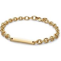 🦚 Damen Gliederarmband Moments, IP Gold, gravierbar 🦚 Damen Gliederarmband Moments, IP Gold, gravierbar