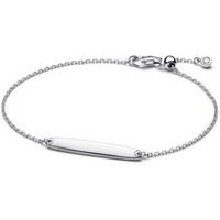 🦚 Damen ID-Armband aus 925er Silber, Zirkonia, gravierbar 🦚 Damen ID-Armband aus 925er Silber, Zirkonia, gravierbar