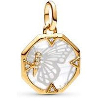🦚 Medaillon-Charm Schmetterling, vergoldet, ME-Kollektion 🦚 Medaillon-Charm Schmetterling, vergoldet, ME-Kollektion